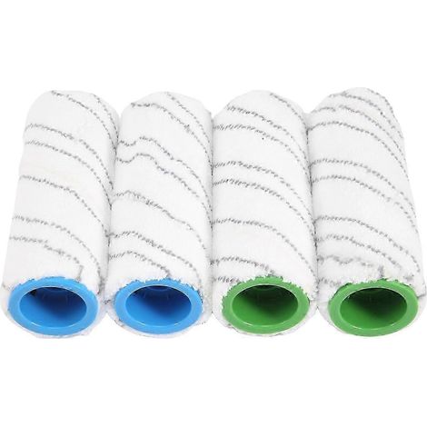 Ensemble de quatre rouleaux de rechange pour nettoyeur de sols électrique Karcher FC5 FC7 FC3 FC3D, lavables et réutilisables (2,05 pouces). (1/4)