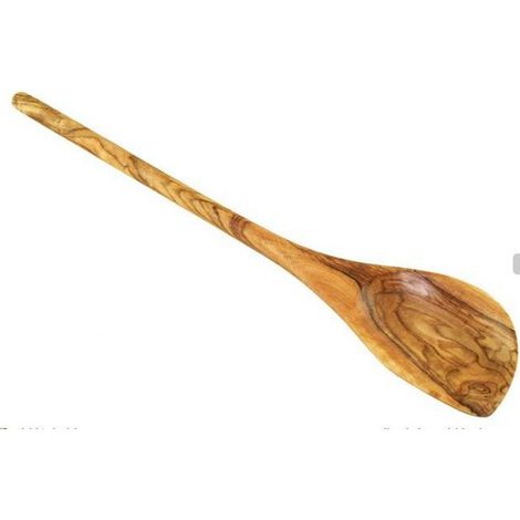 Cuillère de Cuisine avec Angle en Bois d'Olivier Ustensile de Cuisson Anti-Brûlure 30 cm - PANGIVO (1/4)