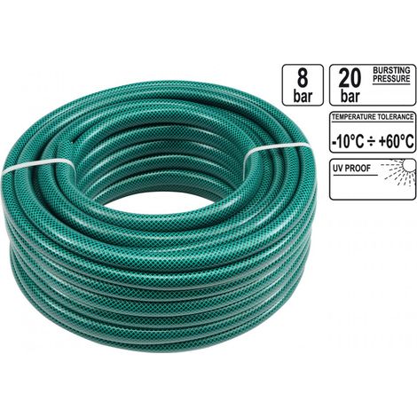 Gartenschlauch Wasserschlauch Kreuzgewebe 50 m 1/2" (1/4)