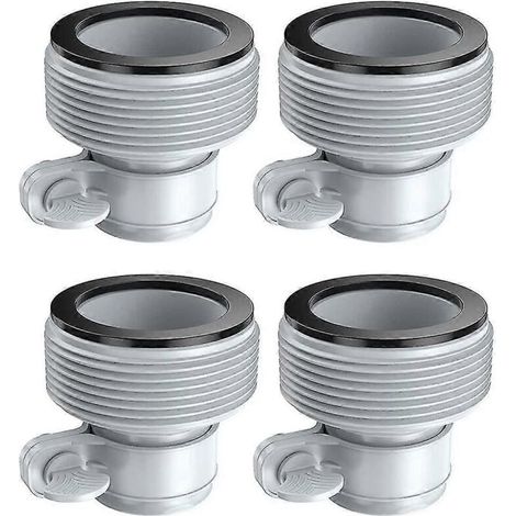 YMYNY 4-teiliger Gartenschlauch-Umrüstadapter, wiederverwendbare Schlauchverbinder für Filterpumpenanschlüsse, Schwimmbadzubehör (1/4)