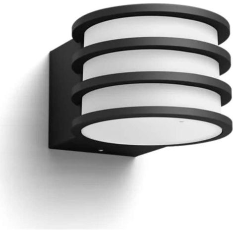 Philips Hue Lucca - Lámpara LED de pared inteligente para exteriores, negra 929004308401 (1/5)