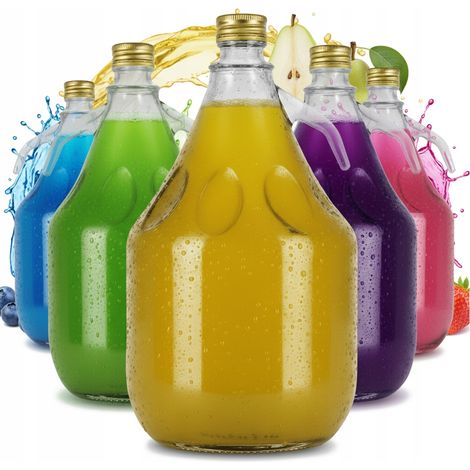 5x DAMA 3L GASIORS Bottiglia di vino PALLONCINO per liquori, vino, succhi di frutta, alcol (1/5)