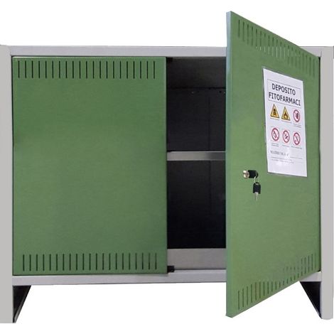 ARMADIO ARMADIETTO BASSO PRATIKO DEPOSITO FITOFARMACI CERTIFICATO 100x40xH80 cm SMONTATO