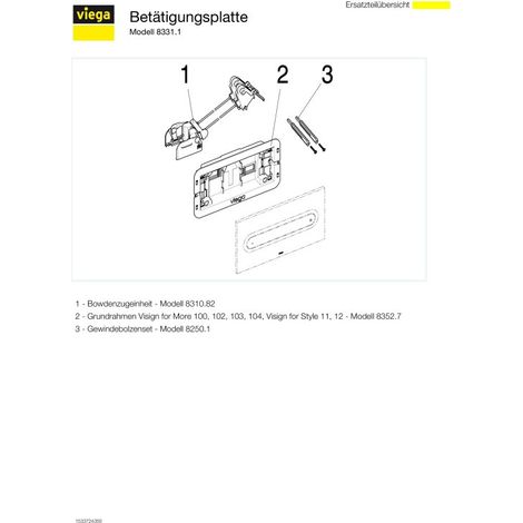 VIEGA 597115 WC Betätigungsplatte Visign (1/5)