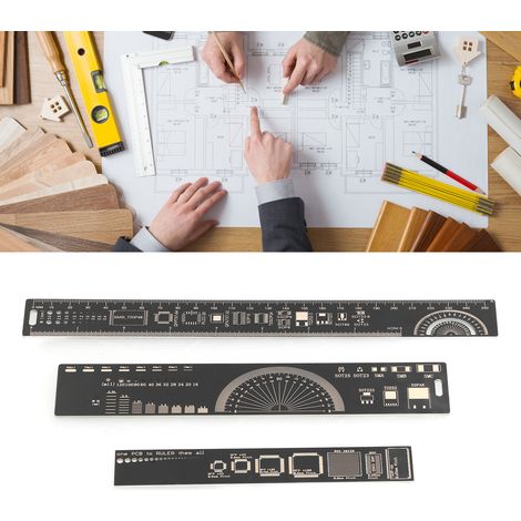 Règle multifonctionnelle pour circuits imprimés 15/20/25 cm (1/5)