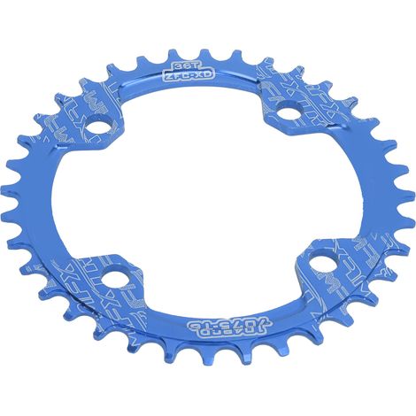 Couronne VTT 36 dents 104BCD en alliage aluminium bleu, plateau vélo robuste pour chaîne de transmission (1/5)