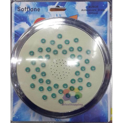 Soffione doccia rotondo grande cm 15 bagno vasca anticalcare universale