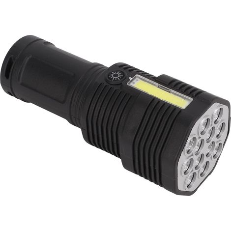 MINKUROW USB wiederaufladbare Taschenlampe, stoßfest, kompakt, rutschfest, 4 Lichtmodi, LED-Taschenlampe für Sicherheitspersonal (1/5)