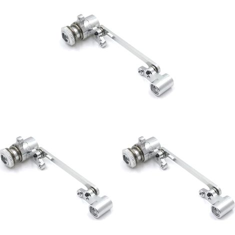3X Ensemble d'embrayage de Direction Servo Économiseur de Direction pour 144001 1/14 124018 124019 Pièces de Mise à Niveau de Voiture TéLécommande, Argent (1/2)