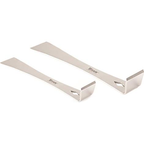 Titan 17005 - Set di 2 raschietti in acciaio inox, 18,5 x 2,9 cm e 24,5 x 2,9 cm (1/4)