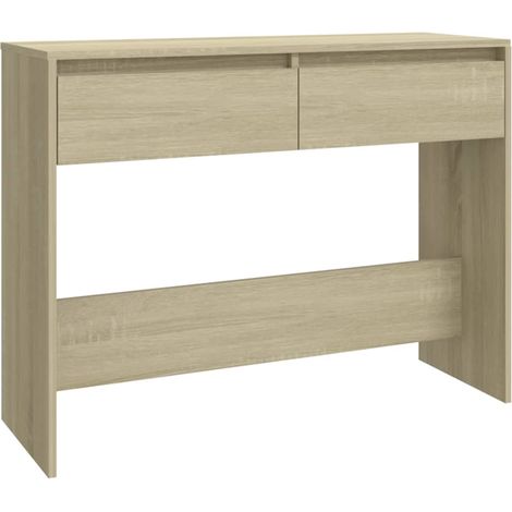 vidaXL Mesa consola madera de ingeniería roble Sonoma 100x35x76,5 cm (1/2)