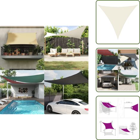 Protezione dalla pioggia - vidaXL Parasole a Vela Oxford Triangolare 4,5x4,5x4,5 m Crema - Tenda esterna
