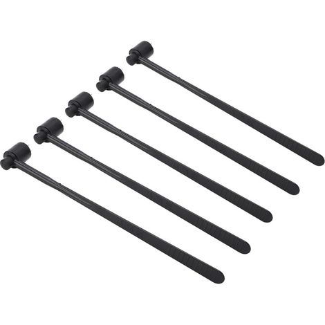 Marteau dermique Plum Blossom (lot de 5) à une extrémité, manche en ABS noir et acier inoxydable, pour usage industriel (1/5)