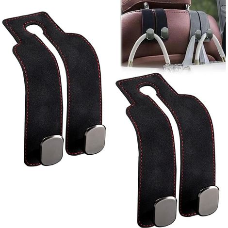 Set di 2 ganci portaoggetti per poggiatesta auto, ganci portaoggetti per schienale del sedile auto, ganci 2 in 1 per poggiatesta per borse e borsette (1/4)