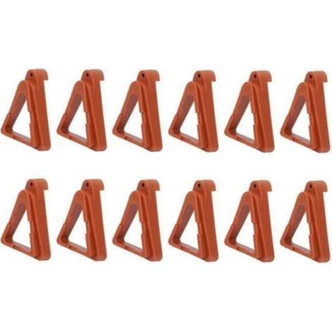 (Marron)Pieds de pot de fleur - Marron - Triangulaire - PP - 12 pièces (1/3)