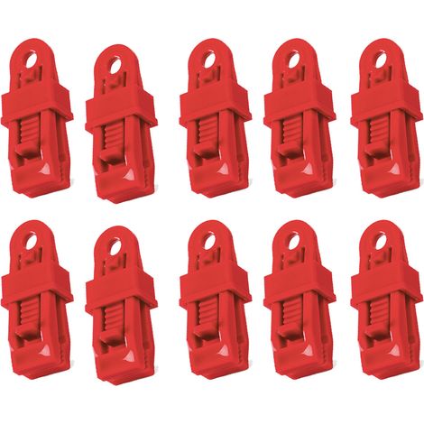 Pince Pour Bâche - Polycarbonate Haute Résistance - Pour Auvent Tente Abri Piscine - Lot De 10 (1/5)