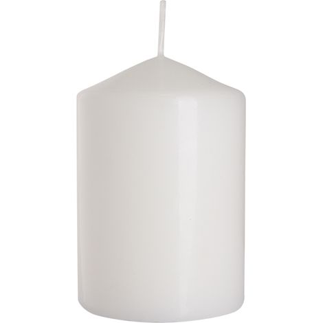 Bougie cylindrique blanche pour communion et mariage BISPOL 7x10cm (1/3)