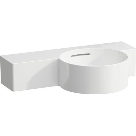 Lave-mains VAL 550 x 315 mm, sans trou pour robinetterie, découpable en blanc LAUFEN
