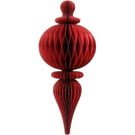 Rotes Papierornament 80 × 34 cm für festliche Dekoration