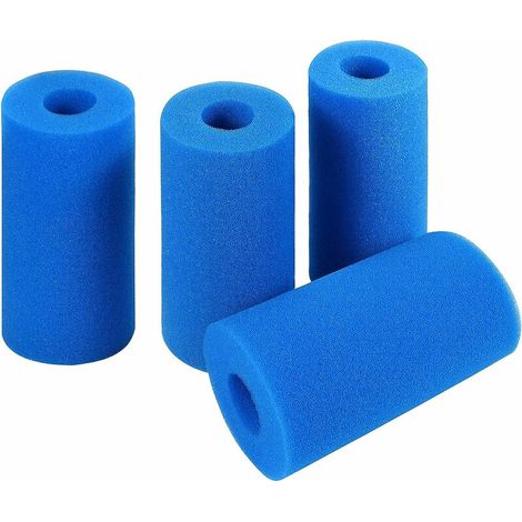 Typ A Filterschwamm, Schaumstoff-Poolfilter, Kartuschen-Schwammfilter, wiederverwendbarer Schwimmbad-Filterschaum, wiederverwendbarer Spa-Filter (4 Stück)