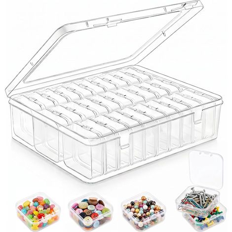 Petit Rangement 30 Pièces Mini Boîtes de Rangement pour Ranger des Perles, Boucles D'oreilles, Vis et Petits Objets (1/5)