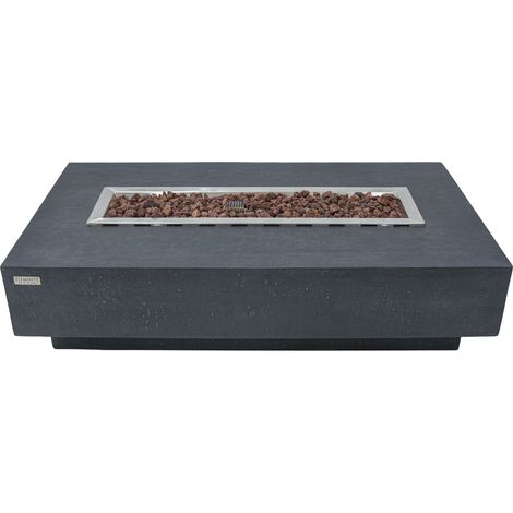 Table braséro à gaz HAMPTON en béton fibré - 142x35x35 cm
