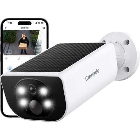 2K Camera Surveillance WiFi Exterieure sans Fil - Camera Exterieur sans Fil Solaire avec Panneau Solaire Intégré, 2.4GHz, Audio Bidirectionnel, Vision Nocturne Couleur, Alerte PIR, IP65 (1/5)