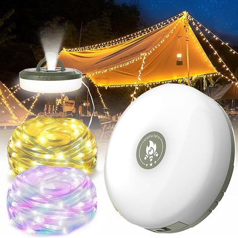 Guirlande lumineuse LED multifonctionnelle pour le camping, rechargeable par USB, neuve