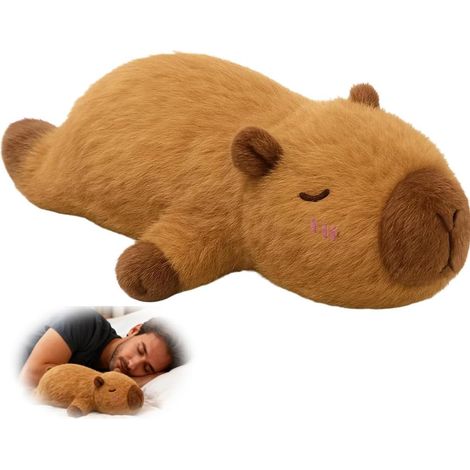 Capybara Plüsch, 45 CM Capybara Doudou, Capybara Stofftier, Capybara Plüschtier, süßes Dekokissen in Form eines Capybara Tierplüschtiers (1/5)
