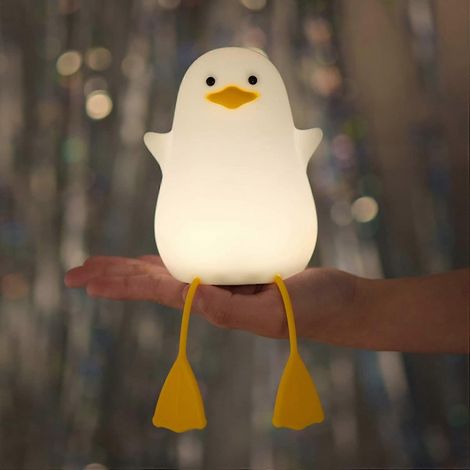 Veilleuse Mouette Mignonne, Cadeau YuanDian pour Bébés, Veilleuse pour Chambre d'Enfant, Décoration Kawaii pour Chambre, Veilleuse en Silicone pour Enfants et Tout-Petits. (1/5)