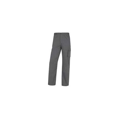 Delta Plus PALIGPAGRXX Palaos Pantaloni da Lavoro 100% Cotone Twill 200 g-m² 5 Tasche Elastico in Vita colore Grigio