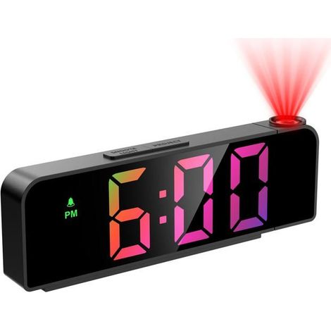 Réveil Numérique avec Projecteur pour Chambre avec Réglage de Luminosité - Réveil Bruyant de Chevet pour les Gros Dormeurs (1/5)