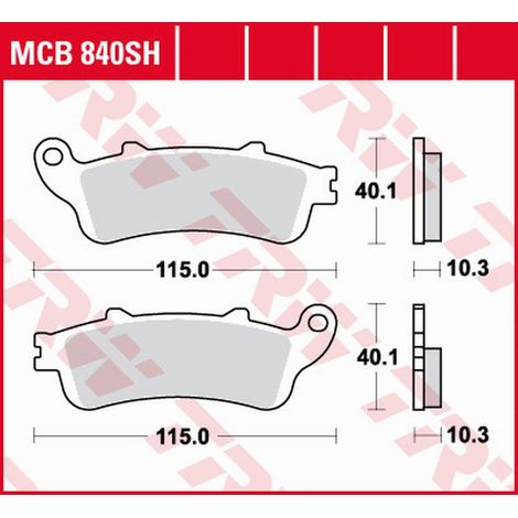 Pastillas de freno TRW ZF KH261 sinterizadas para Honda GL 1800 Gold Wing '01-'17, VFR 800F '06-'13, XL 1000V Varadero '04-'11, CBR 1100XX '97-'08, ST 1100/1300 Paneuropean '96-'07, VTX 1800 '02-'08 (