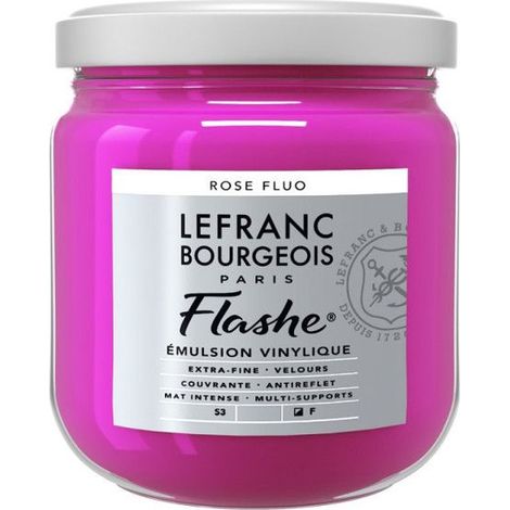 Peinture vinylique - Flashe - Rose fluo - 408 - Lefranc Bourgeois - 400ml