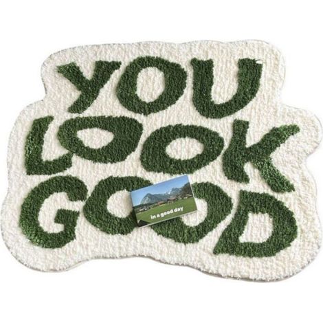 Tapis De Bain - 50 X 80 Cm - Vert - En Fibres Haute Qualité Avec Support Tpe Antidérapant - Pour Salle De Bain Et Douche - 1 Pièce (1/4)