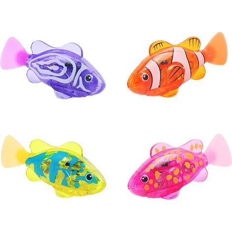 Poisson électronique qui nage et brille dans le noir, jouet interactif pour enfants, piscine pour chat (1/5)