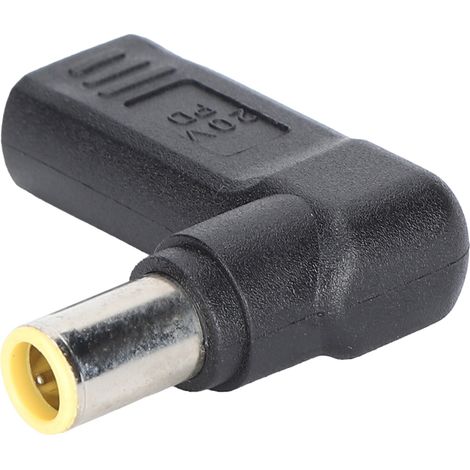 Adaptateur USB-C vers CC, connecteur femelle-mâle coudé 7,9 x 5,5 mm, appareil de charge PD (1/5)