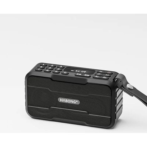 Mini radio FM portable Bluetooth avec haut-parleur HiFi, caisson de basses, lecteur/enregistreur de musique mains libres et microphone. (1/5)