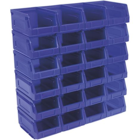 Sealey Plastic Storage Bin 105 x 165 x 85mm, Blue - Pack of 24 TPS224B (1/2)