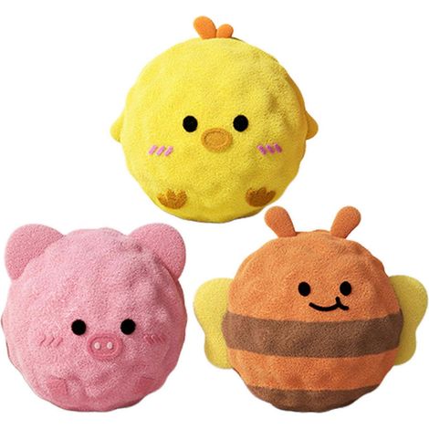 Niedliche, quietschende Plüsch-Hüpfbälle – Interaktives Haustierspielzeug für kleine Hunde  Chick, Piggy & Honey Designs