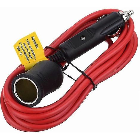 Rallonge électrique robuste 12 V/24 V de 3,65 m avec prise allume-cigare, modèle : 10 (1/5)