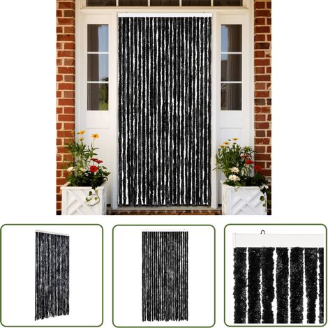 The Living Store Insektenschutz-Vorhang Anthrazit 100x220 cm Chenille - Fliegengitter - Insektenschutz - Insektenschutztür - Moskitonetze - Haustiergitter (1/5)