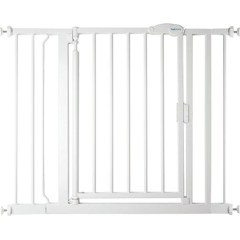 Safetots Pressure Fit Self Closing Stair Gate, 96.6cm - 103.6cm, White, Auto Closing Baby Gate, Safety Barrier