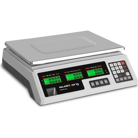 Bilancia di controllo 339x233mm con alimentazione + batteria 40kg / 2g - bianca (1/5)