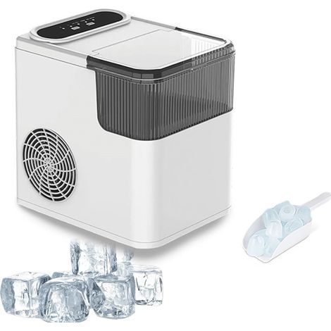 Trade Shop - MACCHINA PER GHIACCIO PEPITA CUBETTI DI GHIACCIO COMPLETAMENTE AUTOMATICA A BASSA POTENZA -