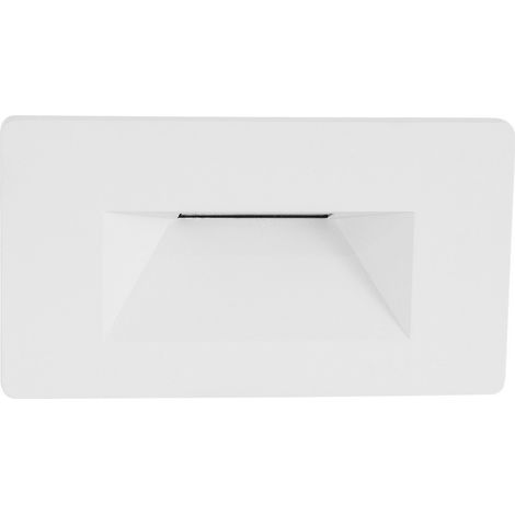 Merano Fayetteville Applique Murale Encastrable Extérieure Horizontale Aluminium Blanc Mat, Verre LED 1.5W 118Lm 3000K IP54