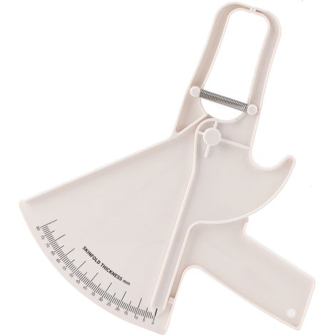 Pèse-graisse corporel en plastique blanc pour homme et femme - Compas de mesure d'épaisseur cutanée, outil fitness de test de forme physique (1/5)