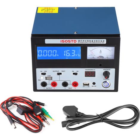 Alimentation stabilisée tension continue 15V 5A bloc d'alimentation à découpage 220V prise CN transformateur régulateur électronique (1/5)