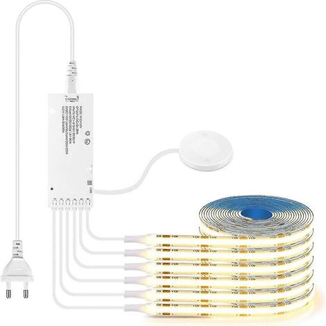 m COB-LED-Streifen, 6 Rollen, 12 V warmweiß, berührungs- und wischdimmer für verschiedene Möbel, EU-Stecker (1/5)