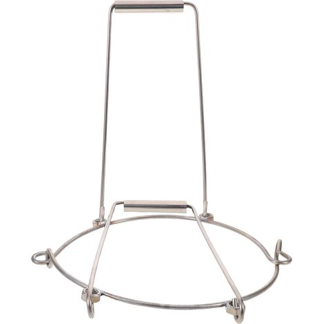 Lève-Pot de Fleurs en Acier Inoxydable 15kg pour Jardin et Patio Design Ergonomique, Utilisation Simple, Argenté, Adapté aux Plantes en Pot Urnes de Jardin (1/5)